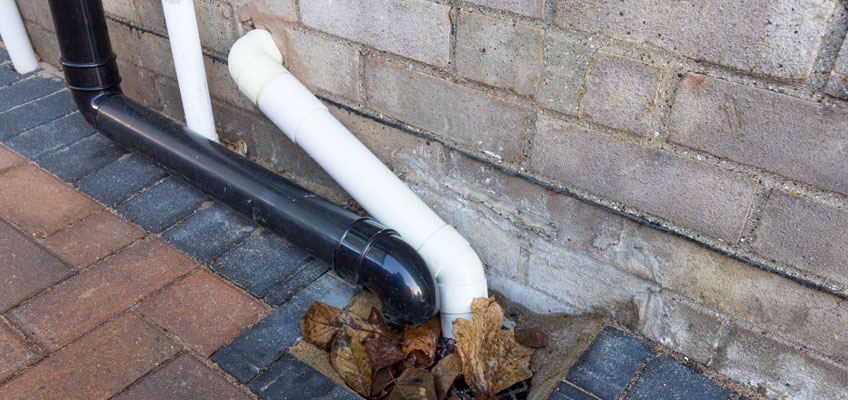 blocked pipe outside house